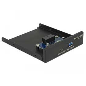  Delock 3.5" USB 3.1 Gen 1 előlap 1 x USB Type-C  + 1 x USB Typ-A (DL-63962)
