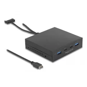   Delock 3,5 hüvelykes USB 3.2 Gen 2 előlap 2 x USB Type-C + 2 x USB Type-A (DL-64057)