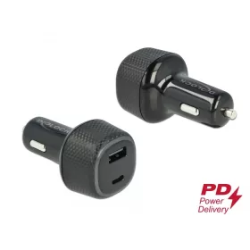   Delock Autós tölto USB Type-C PD 3.0 és A-típusú USB 63 W-tal (DL-64108)