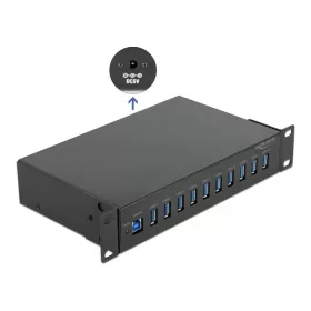   Delock 10  ipari hub 10 x USB 3.2 Gen 1 A-típusú csatlakozóval (DL-64112)