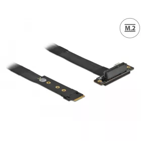   Delock M.2 kulcs M - PCIe x4 NVMe adapter hajlított 20 cm hosszú kábellel (DL-64132)