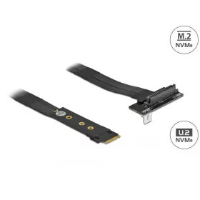   Delock M.2 kulcs M - U.2 SFF-8639 NVMe adapter hajlított 20 cm hosszú kábellel (DL-64135)