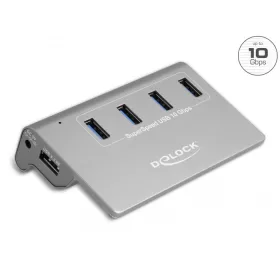 Delock USB 3.2 Gen 2 Hub 4 A-típusú USB porttal (DL-64181)