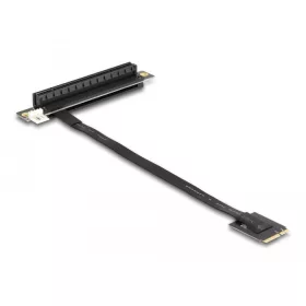   Delock M.2 kulcs A+E - PCIe x16 NVMe adapter hajlított 20 cm hosszú kábellel (DL-64220)