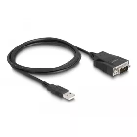   Delock Adapter USB 2.0 A-típusú apa - 1 x Soros RS-232 D-Sub 9 apa csavarokkal és csavaranyákkal elektromos kisülés (ESD) elleni védelemmel (DL-64222)