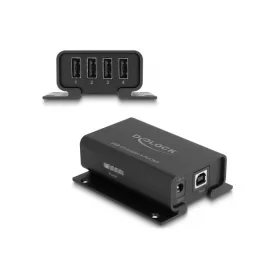   Delock 4 portos USB 2.0 izolátor hub 5 kV izolációval adatvonalakhoz (DL-64226)