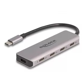  Delock USB 5 Gbps Tetején 4 USB porttal rendelkező USB Type-C  hub USB Type-C  csatlakoztatóval (DL-64238)
