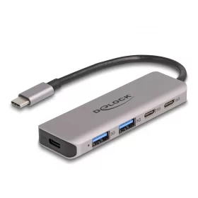   Delock USB 5 Gbps 2 USB Type-C  portos és 2 A-típusú portos hub USB Type-C  csatlakozóval (DL-64239)
