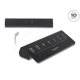   Delock USB 10 Gbps elosztó 3 USB Type-C  és 4 USB A-típusú porttal