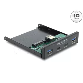   Delock Elülső panel 3.5  10 Gbps 2 x USB Type-C  és 2 x A-típusú USB