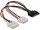 Delock 15 tűs SATA (apa)   2 db 4 tűs Molex (anya), 20 cm-es hálózati kábel (DL-65159)