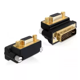   Delock adapter VGA anya > DVI 24+5 pines apa, 270 -ban elforgatott (DL-65261)