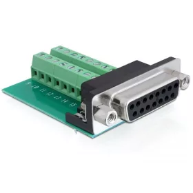   Delock adapter Sub-D 15 pin Gameport anya > terminál blokk 16 pines (DL-65274)