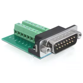   Delock adapter Sub-D 15 pin Gameport apa > terminál blokk 16 pines (DL-65275)