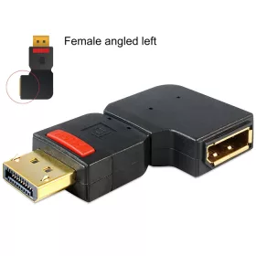   Delock Displayport apa > Displayport anya adapter, balra forgatott (DL-65377)