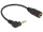 Delock audio sztereó kábel, 2.5 mm hajlított apa > 3.5 mm anya 3 pin, 14 cm (DL-65397)