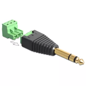   Delock sztereó jack apa, 3.5 mm > Terminal Block 3 pin 2részes adapter (DL-65460)