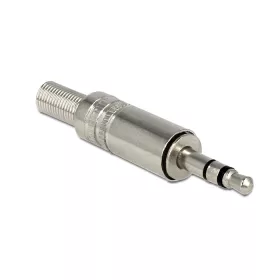   Delock sztereó csatlakozódugasz 3.5 mm sztereó, hajlítás-védelemmel, ezüst (DL-65532)