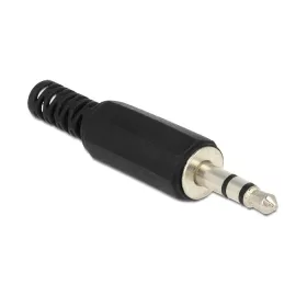   Delock sztereó csatlakozódugasz 3.5 mm sztereó, hajlítás-védelemmel,fekete (DL-65534)