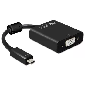   Delock Adapter HDMI Micro-D dugó > VGA hüvely audióval fekete (DL-65558)