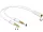 Delock Headset adapter 1x 3.5 mm 4tűs Stereo jack anya > 2x 3.5 mm 3tűs Stereo jack apa (iPhone) (DL-65585)