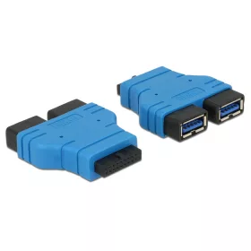   Delock adapter USB 3.0 pin header anya > 2 x USB 3.0 Type-A anya - párhuzamosan (DL-65670)