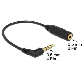   Delock audiokábel Sztereó jack 3,5 mm 4 tűs apa > sztereó jack 2,5 mm 3 tűs anya szögletes (DL-65673)