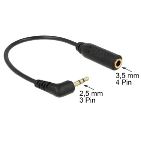   Delock audiokábel Sztereó jack 2,5 mm-es 3 tűs apa > sztereó jack 3,5 mm-es 4 tűs anya szögletes (DL-65674)
