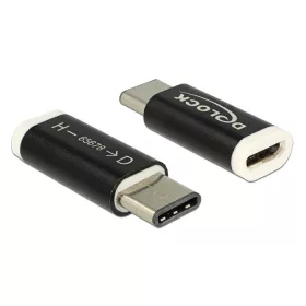   Delock Adapter USB 2.0 Micro-B anya > USB C típus 2.0 apa, fekete (DL-65678)