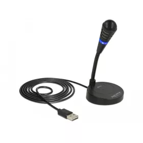   Delock USB mikrofon talppal és érintős némító gombbal (DL-65868)