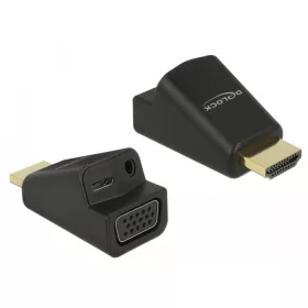   Delock Adapter HDMI-A dugó > VGA hüvely audióval (DL-65895)
