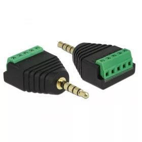   Delock Adapter Stereo jack 3,5 mm-es csatlakozó   sorkapocs blokk 5 tűs (DL-65947)