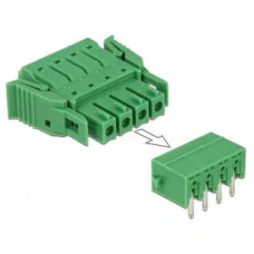   Delock 4 tűs, 3,81 mm-es vízszintes hornyos PCB sorkapocs blokk csomag (DL-65954)