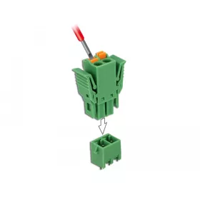   Delock 2 tűs, 3,81 mm-es függőleges hornyos PCB sorkapocs blokk csomag (DL-65968)