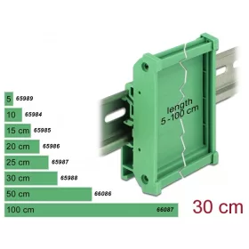 Delock Laprögzítő 30 cm hosszú DIN Rail-ekhez (DL-65988)