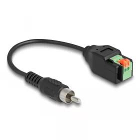   Delock RCA kábel apa - Terminal Block Adapter lenyomó gombbal 15 cm (DL-66254)