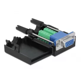   Delock VGA 15 tűs adapter anya - 10 tűs kapocstest házzal (DL-66259)