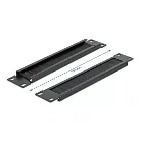 Delock 10 , fekete, 1U-s kábelrendező kefe (DL-66287)