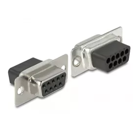   Delock D-Sub 9-tűs csatlakozódugó  RJ50 anya összekötő adapter szürke (DL-66472)