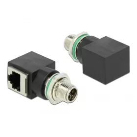   Delock Hálózati adapter M12 8 tűs X-kódolt adugó - RJ45 anya (DL-66565)