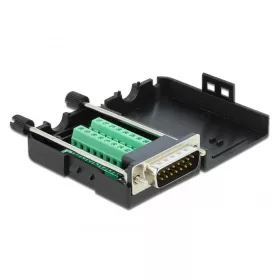   Delock Sub-D15 apa - sorkapocs átalakító házzal (DL-66566)
