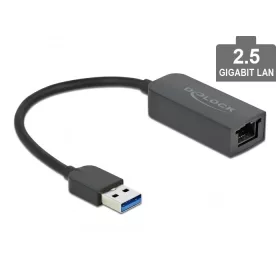   Delock USB A-típusú adapter apa   2,5 Gigabit LAN kompakt (DL-66646)