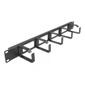   Delock 19  kábel rendező panel nyílással és 5 hurokkal 1U fekete (DL-66659)
