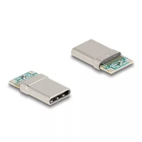   Delock M12 A-kódolt adapter 8 tűs apa - RJ45 anya Cat.5e beszerelő mélyedéssel egyenes, narancssárga színű (DL-66756)