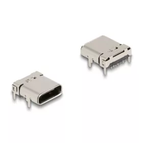   Delock M12 A-kódolt adapter 8 tűs anya - RJ45 anya Cat.5e beszerelő mélyedéssel, egyenes, narancssárga színű (DL-66805)