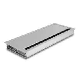   Delock Kábel tömítő/rendező asztalba szerelt változathoz kefével 300 x 120 x 28 mm méretű, ezüst (DL-66864)