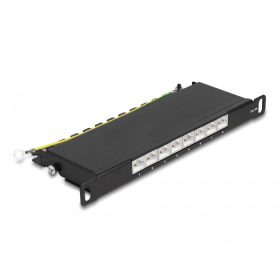   Delock 10  patch panel 8 porttal Cat.6A 0,5U fekete (DL-66870)