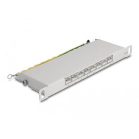   Delock 10  patch panel 8 porttal Cat.6A 0,5U szürke (DL-66871)
