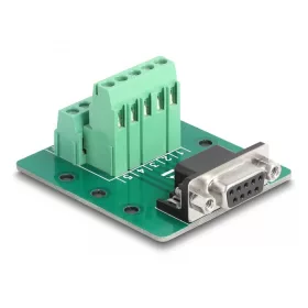   Delock D-Sub 9 tűs anya - Terminal Block DIN sínhez (DL-66908)