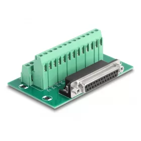   Delock D-Sub 25 tűs anya - Terminal Block DIN sínhez (DL-66912)